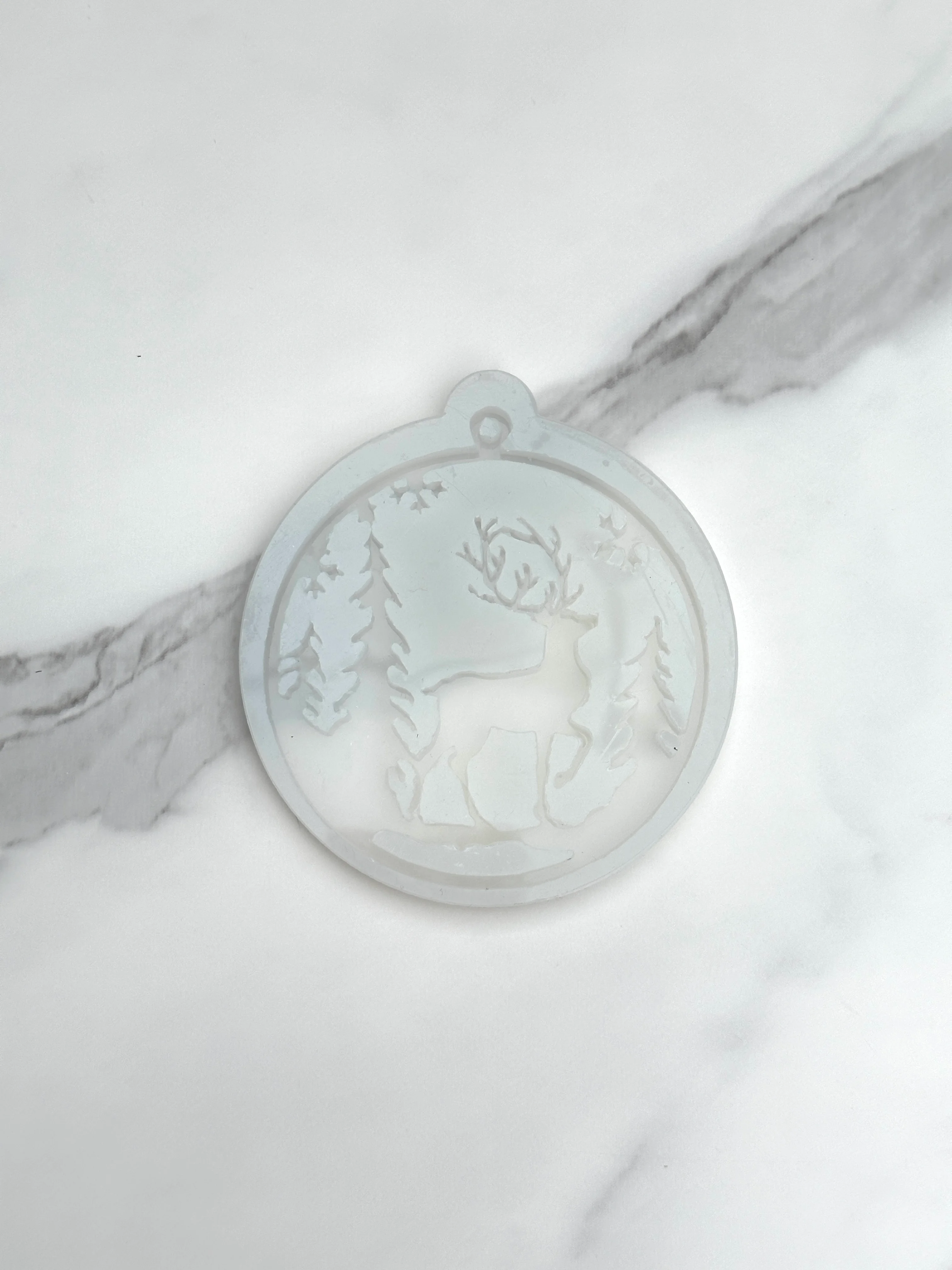 Silicone Mold “Deer and Winter Forest”